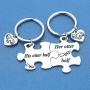 His Otter Half Her Otter Half Couple Puzzle Keychain Lover Boyfriend Girlfriend Gift Powerful Puzzle Jewelry Gifts