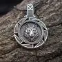HAQUIL Wolf Necklace - Metal Alloy, Round Wolf Medallion Pendant - Leather Cord, 19.7'' HAQUIL Wolf Necklace - Metal Alloy, Round Wolf Medallion Pendant - Leather Cord, 19.7''