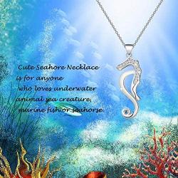 MAOFAED Seahorse Lover Marine Fish Gift Seahorse Necklace Seahorse Pendant Necklace Beach Jewelry Gift for Her