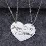 starchenie BFF Best Friend Necklaces for 2/3/4 Girls Fashion Rhinestone Crystal Puzzle Friendship Pendant Necklaces