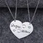 starchenie BFF Best Friend Necklaces for 2/3/4 Girls Fashion Rhinestone Crystal Puzzle Friendship Pendant Necklaces
