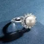 Freshwater Cultured Pearl Ring 8mm Round White Pearl Ring with Cubic Zirconia Simulated Diamonds in Sterling Silver Jewelry Gift for Women Sizes 5-8 Freshwater Cultured Pearl Ring 8mm Round White Pearl Ring with Cubic Zirconia Simulated Diamonds in Sterling Silver Jewelry Gift for Women Sizes 5-8