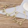 OUCHUANG Evil Eye Palm Wing Earrings Jewelry Gift for Women Girls with14K Gold CZ Large Circle, Womens Crystal Jewelry