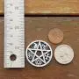 OhDeal4U 2 Sided Protection Elemental Disk Paganism Pentagram Star 5 Elements Disc Earth Air Spirit Water Fire and Coexist Religion Pewter Coin Pendant Medallion Amulet Charm