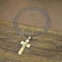 YL Cross Necklace for Men Stainless Steel Jesus Christ Crucifix Pendant Lords Prayer Jewelry