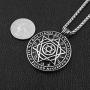 HZMAN Talisman Seal Solomon Six-pointed Star 12 Constellation Pendant stainless steel Necklaces 22+2'' Chain
