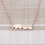 ENSIANTH Three Happiness Elephant Family Necklace for Mother and Daughter Twins