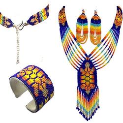 Bear Paw Turtle Design Jewelry Set Necklace Earrings Bracelet Handmade