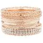 LUX ACCESSORIES Pave Chain Link Mesh Multi Bangle 13 Pc Set LUX ACCESSORIES Pave Chain Link Mesh Multi Bangle 13 Pc Set
