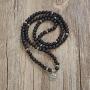 Self-Discovery 108 Bead Mala Bracelet with Lotus Charm and 6mm Small Stone Beads