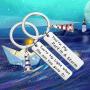 ENSIANTH Couple Keychain Lighthouse Gift You’re My Port in A Storm Keychain Set of 2 Nautical Gift