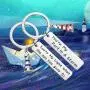 ENSIANTH Couple Keychain Lighthouse Gift You’re My Port in A Storm Keychain Set of 2 Nautical Gift