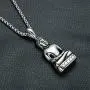 SINLEO Mens Stainless Steel Meditation Tibetan Buddha Pendant Necklace Amitabha Amulet Religious Jewelry SINLEO Mens Stainless Steel Meditation Tibetan Buddha Pendant Necklace Amitabha Amulet Religious Jewelry