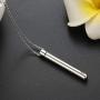 Eternal M. Minilist Bar Cremation Jewelry for Ashes Stainless Steel Urn Necklace for Human Ashes Silver/Rose Gold/Black