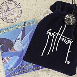 Guy Harvey Flying Fish Earrings - Sterling Silver and Vitreous Enamel Earrings