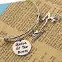 SEIRAA Gymnastics Girl Jewelry Gymnastics Charm Bracelets Queen of The Beam Sport Bangle with I Love Gymnastics Charm Gift for Gymnast