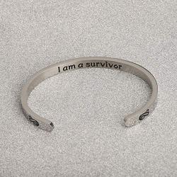 BAUNA Survivor Bracelets Cancer Survivor Gift I Am A Survivor Cuff Bangle Bracelet Cancer Bracelets Survivor Inspirational Motivational Jewelry Gifts