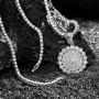 HH Bling Empire Iced Out Pendant Hip Hop Silver Gold Rapper Chain Necklaces for Men 24 Inch