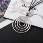 Necklaces for Women Long Statement Silver Pendant Necklace with Leather Rope Necklaces for Women Long Statement Silver Pendant Necklace with Leather Rope