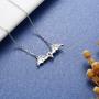 APOTIE 925 Sterling Silver Bat Pendant Necklace Jewelry Gift for Women Teen Girl