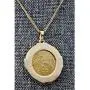 American Coin Treasures Italian 20 Lira Coin Pendant Necklace - Italian 20 Lire Goldtone Pendant with Faceted Round Jet Glass Stones| Italian Medallion Pendant American Coin Treasures Italian 20 Lira Coin Pendant Necklace - Italian 20 Lire Goldtone Pendant with Faceted Round Jet Glass Stones| Italian Medallion Pendant