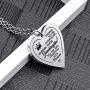 Phoenix Angela Encouraging Heart Pendant Necklace for Daughter Granddaughter Inspirational Jewelry Stainless Steel Gifts Necklace from Mom Dad Grandma