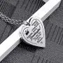 Phoenix Angela Encouraging Heart Pendant Necklace for Daughter Granddaughter Inspirational Jewelry Stainless Steel Gifts Necklace from Mom Dad Grandma