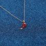 WUSUANED Red Cardinal Memorial Necklace Cardinal Bird Jewelry Loss of Loved One Sympathy Gift