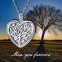 925 Sterling Silver Tree of Life Urn Necklace for Ashes Photo Locket That Hold Pictures Keepsake Necklace Cremation Jewelry Gift for Women