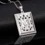 U7 Allah Necklace Square Shaped Hollow Design Muslim Jewelry with Chain 22''