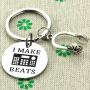 Kivosliviz Dj Gifts Keychain Music Producer Gifts Keyring Men Dj Pendant Keychains Dj Jewelry DJ Keychain
