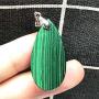 DUOVEKT Natural Green Malachite Necklace Pendant Jewelry for Woman Man 33x17x10mm Beads Stone Crystal Gemstone AAAAA