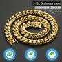 Jewelry Kingdom 1 Gold Cuban Link Chain Necklace or Bracelet for Men 15mm 18K Stainless Steel Chunky Thick Heavy Miami Curb Chains 8-30 inch Valentines Jewelry