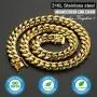 Jewelry Kingdom 1 Gold Cuban Link Chain Necklace or Bracelet for Men 15mm 18K Stainless Steel Chunky Thick Heavy Miami Curb Chains 8-30 inch Valentines Jewelry