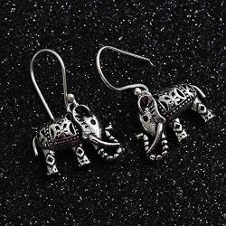 Shop LC 925 Sterling Silver Elephant Lever Back Dangle Drop Earrings for Women Prom Jewelry Mothers Day Gifts 4