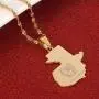 Stainless Steel Gold Color Guatemala Map Pendant Necklace Trendy Guatemala Flag Map Women Charm Jewelry