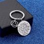 WUSUANED 1 2 3 Years Recovery AA Symbol Keychain Sobriety Keychain Addiction Recovery Gift Alcoholics Anonymous Sobriety Gift