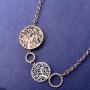 Ouran Long Necklace for Women,Tree of Life Chain Necklace Girls Rose Gold and Silver Necklace with CZ Crystal