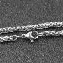 FIZIZDH Mens Stainless Steel Jasons Mask Hollow Openwork Pendant Necklace, 24 inch Keel Link Chain