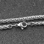FIZIZDH Mens Stainless Steel Jasons Mask Hollow Openwork Pendant Necklace, 24 inch Keel Link Chain