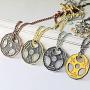 JAJAFOOK Unisex Fitness Gym Dumbbell Weight Lifting Plate Barbell Chain Pendant Charm Necklace