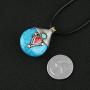 HZMAN Vintage Handmade Tibetan Turquoise Pendant Necklace from Nepal,Yoga Jewelry