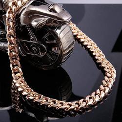 VIKI LYNN Gold Plated Chain Punk Cuban Link Chain for Men