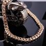 VIKI LYNN Gold Plated Chain Punk Cuban Link Chain for Men