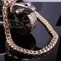 VIKI LYNN Gold Plated Chain Punk Cuban Link Chain for Men