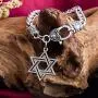 VASSAGO Jewish Star of David Amulet Talisman Charm Pendant Wheat Chain Bracelet VASSAGO Jewish Star of David Amulet Talisman Charm Pendant Wheat Chain Bracelet