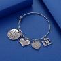 Lcbulu Sister Bracelet Sister Gifts from Sister - Side by Side or Miles Apart We are Sisters Connected by The Heart Bracelet for Sister from Sister