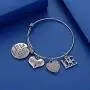 Lcbulu Sister Bracelet Sister Gifts from Sister - Side by Side or Miles Apart We are Sisters Connected by The Heart Bracelet for Sister from Sister