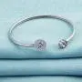 Zuo Bao Simple Zodiac Sign Cuff Bracelet with Birthstone Birthday Gift for Women