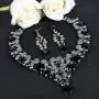 EVER FAITH Rhinestone Crystal Enamel Party Butterfly Teardrop Necklace Earrings Set EVER FAITH Rhinestone Crystal Enamel Party Butterfly Teardrop Necklace Earrings Set